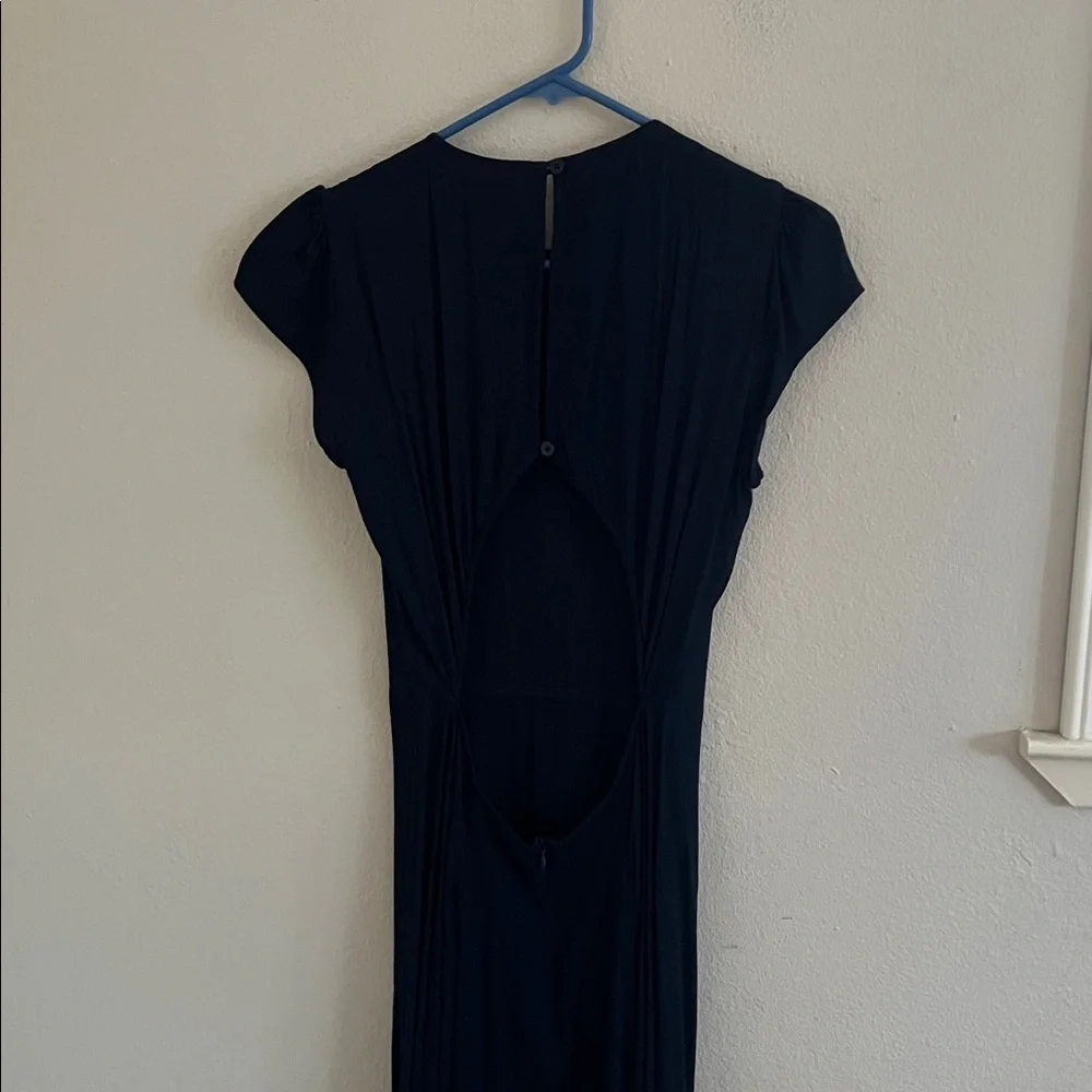 Reformation Navy Gavin Dress Size 8 - Picture 4 of 13